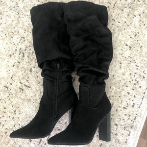 Express Tall Slouch Pointed Toe Boots
